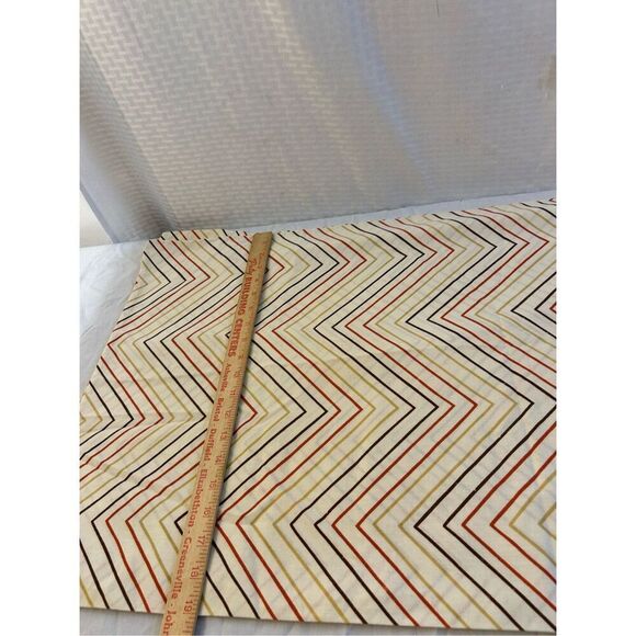 2 State Pride King pillowcase stripes retro 70's cream/red/brown 39x19" (minor d - Picture 4 of 5